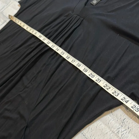 INC Black Relaxed Ruched Blouse - Picture 6 of 8